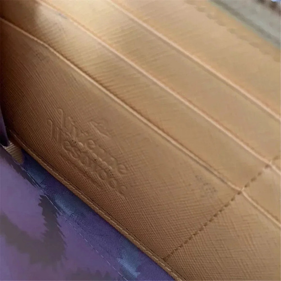 Vivienne Westwood Yellow Zip-Around Wallet Credit Card Holder - Picture 3 of 6